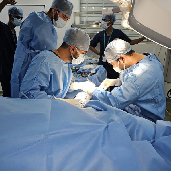 Doctor examining arthritis